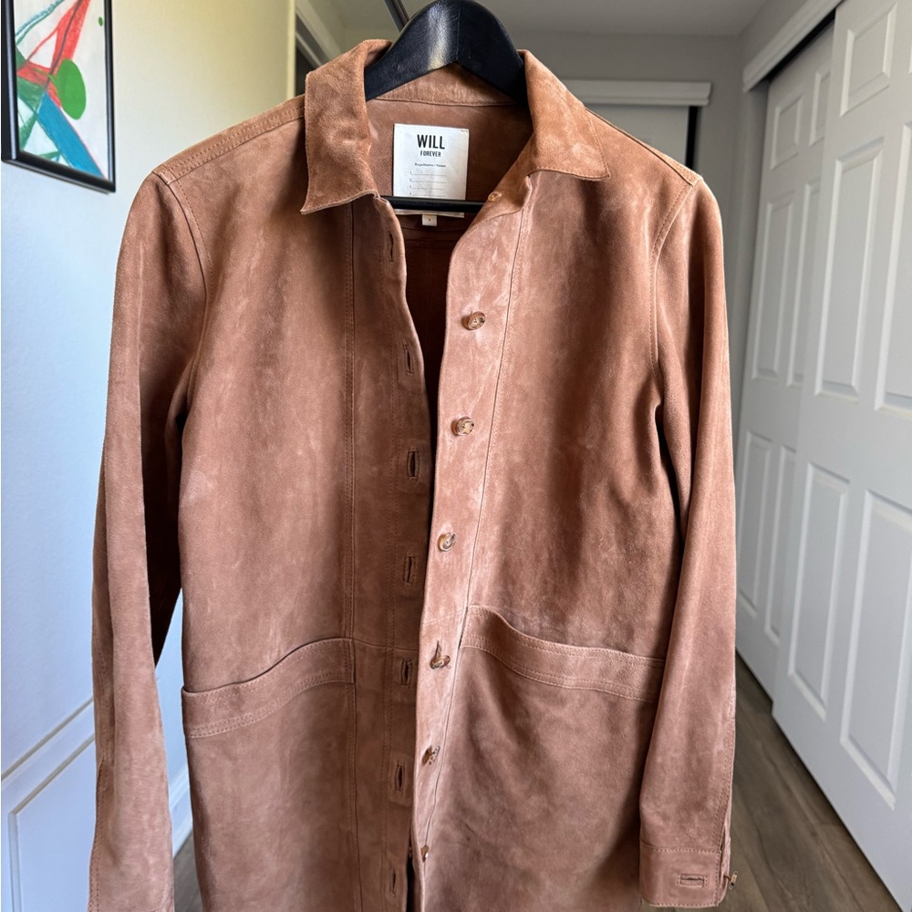 Women Tan Suede Jacket from Sezane